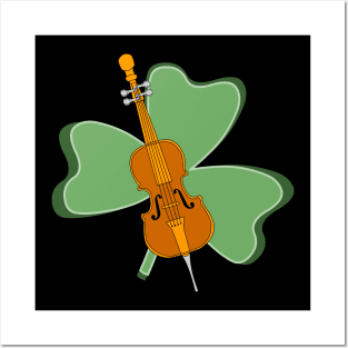 Shamrock Cello Posters and Art